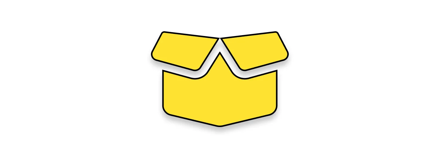 Illustration of a JavaScript box representing the language